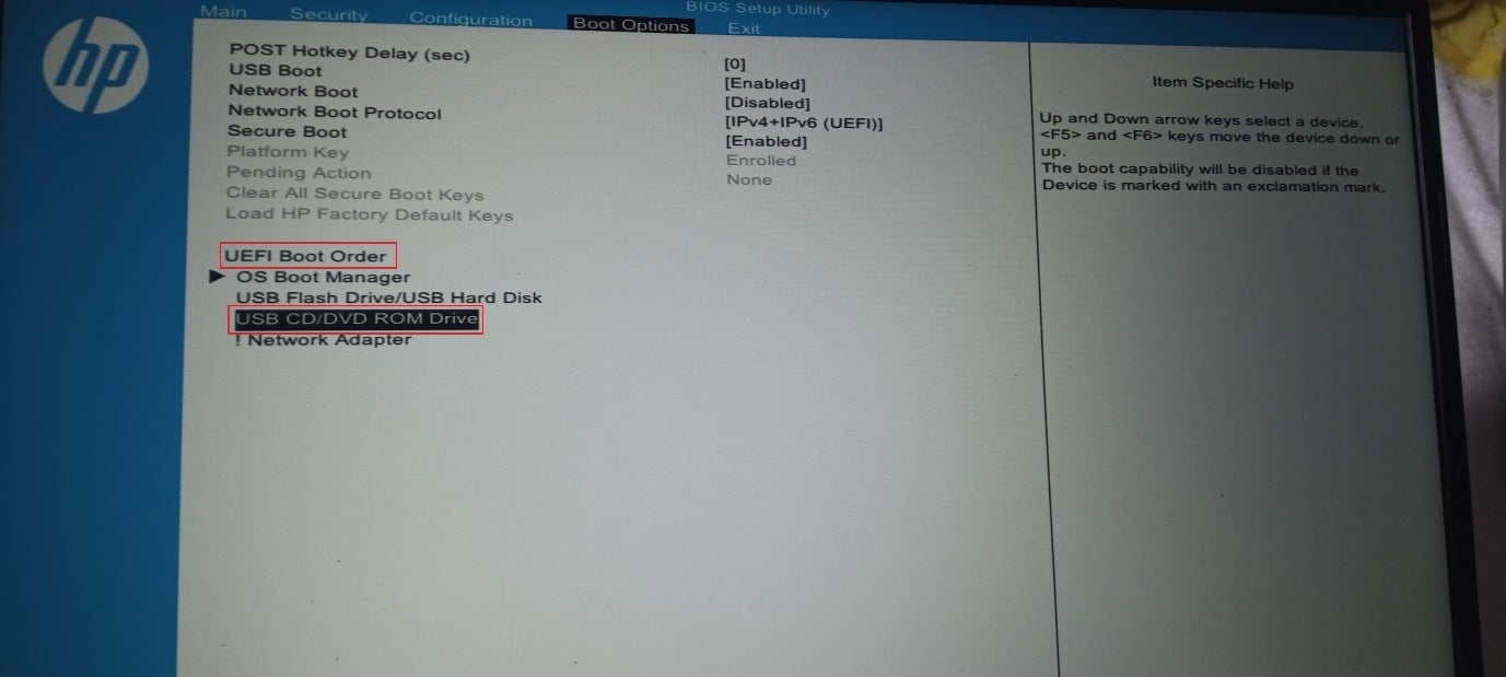 press F5 or F6 to modify the boot order. Fix Diskpart Error Level