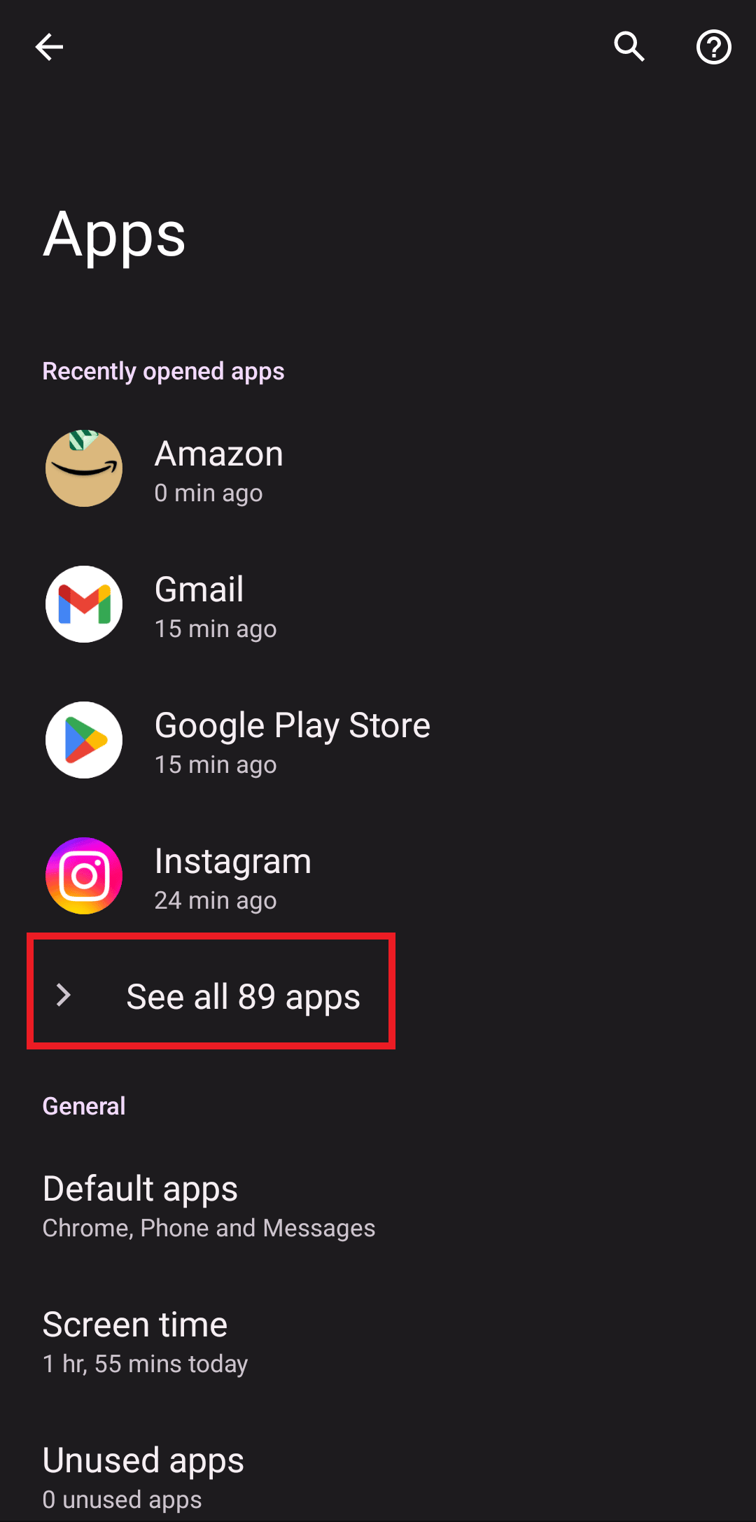 tap on see all apps and find spotify