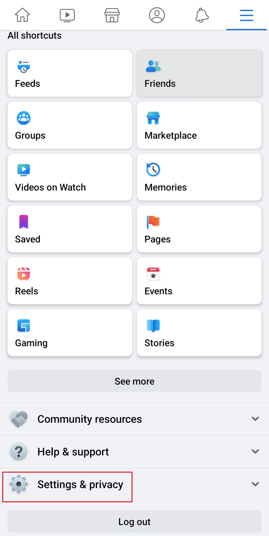 settings & privacy