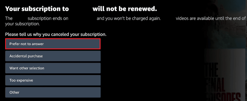 Choose the Prefer not to answer or any other desired option
