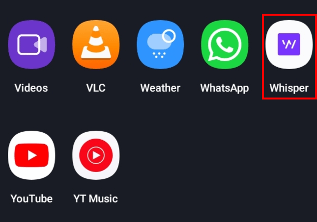 Open the Whisper app on your device | How to View Someone's Whisper Profile