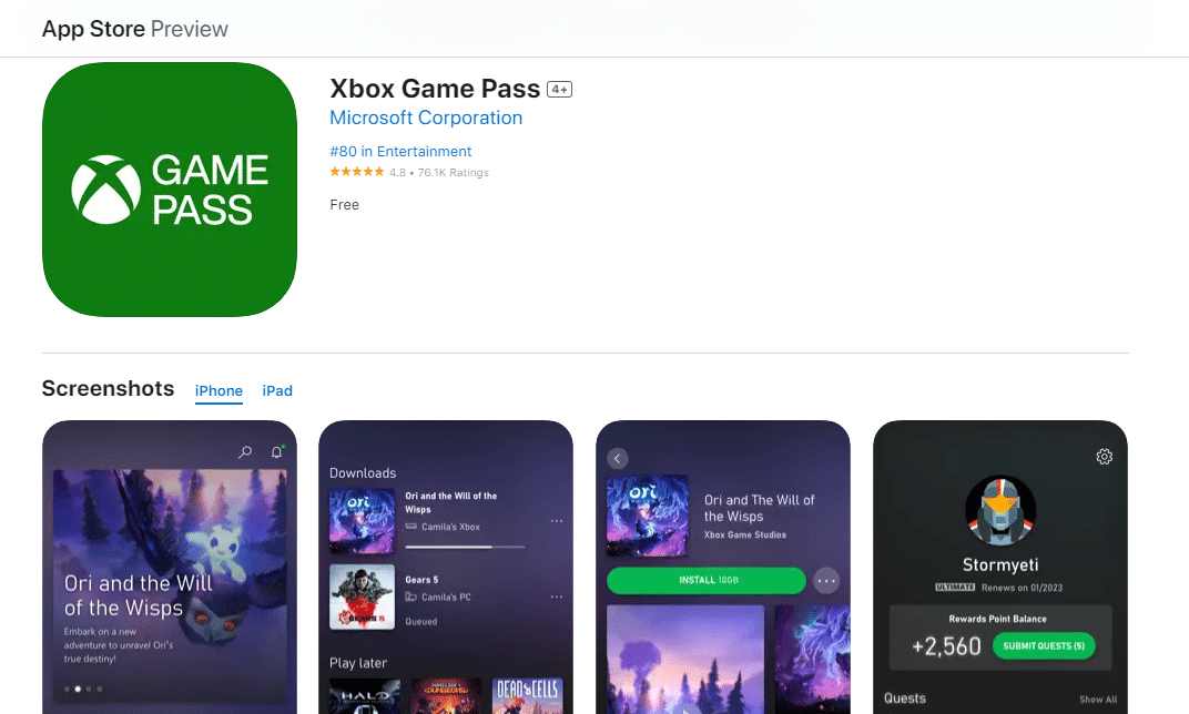xbox game pass