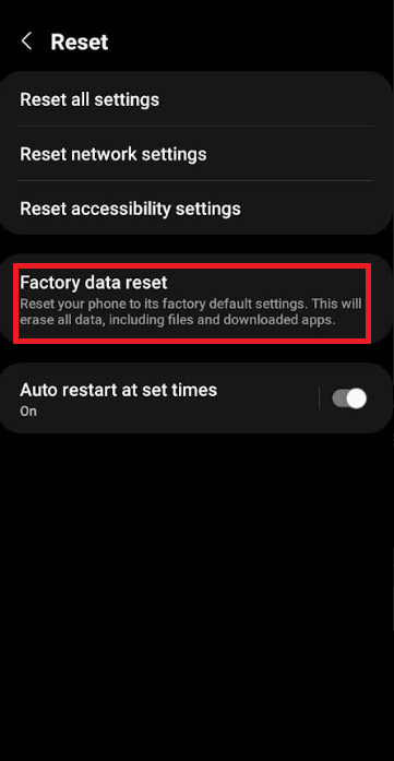 factory reset. Fix Netflix This Title is Not Available to Watch Instantly Error