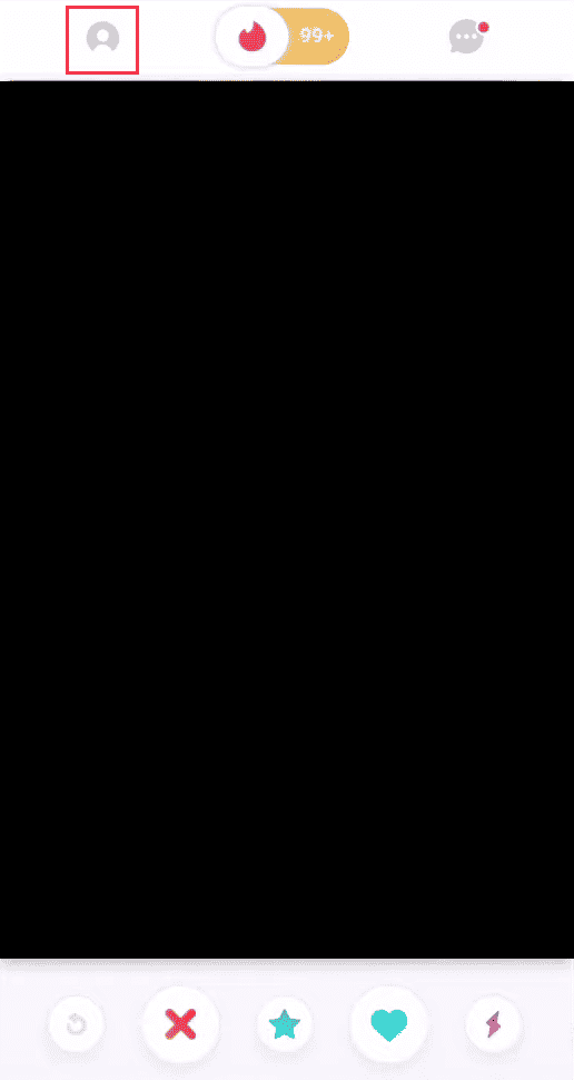 Tap on the Profile picture at the top left corner