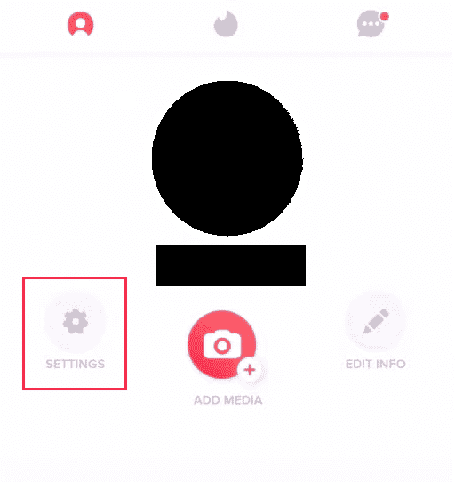 tap on SETTINGS | How to Cancel My Tinder Gold Subscription