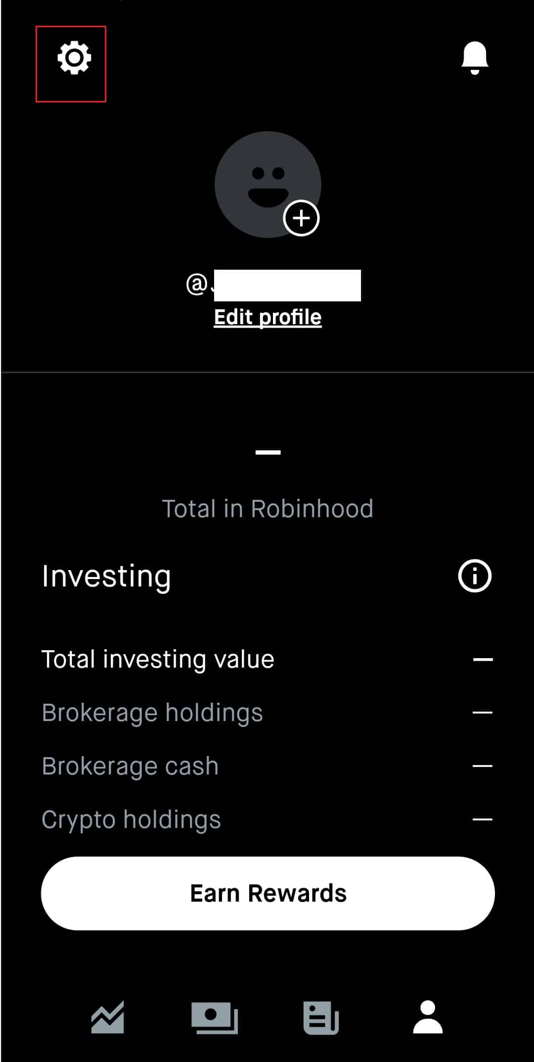 tap on gear icon to open Settings