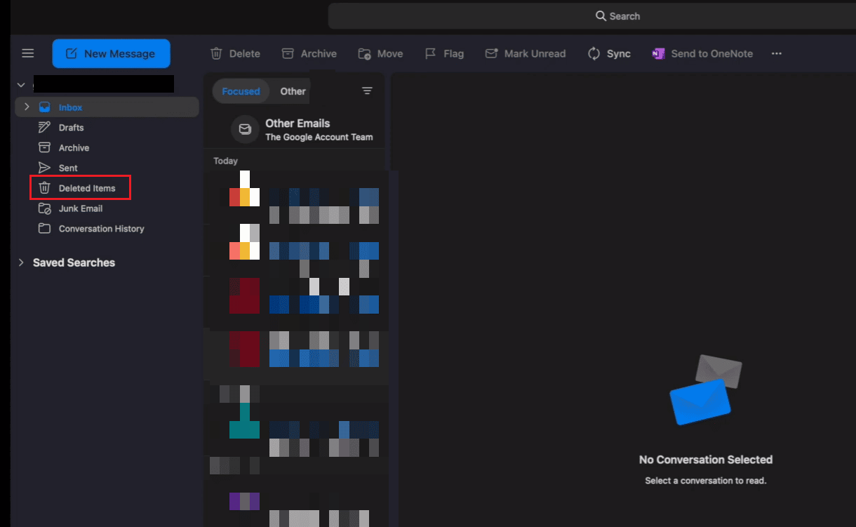 deleted items on Mac