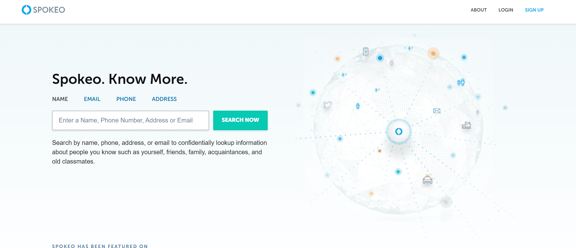 Spokeo homepage