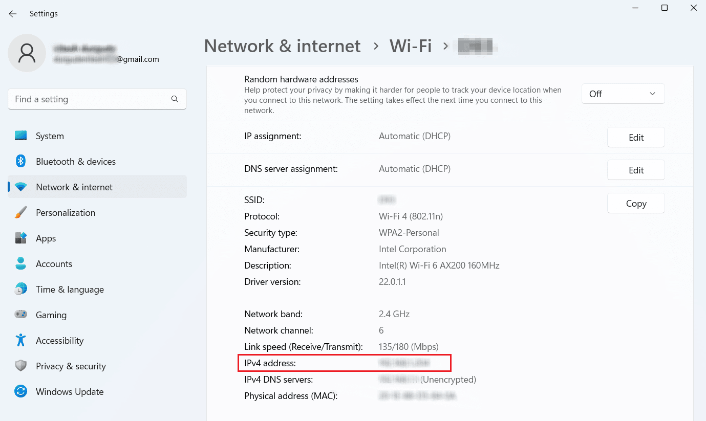 Scroll down and locate the IP address next to IPv4 address | How to Find Someones IP Address by Phone Number