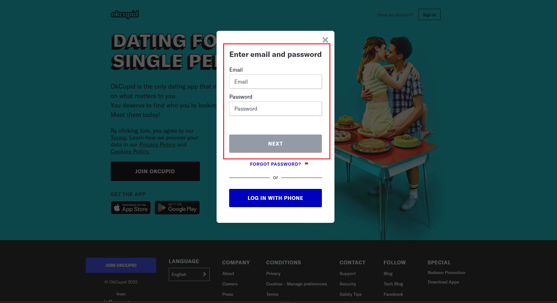 log in to OkCupid. How to Search by Username on OkCupid