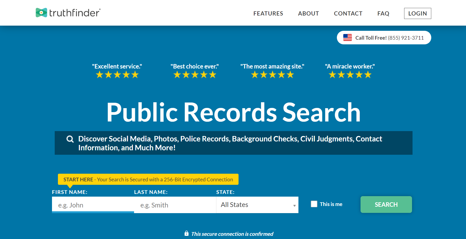 TruthFinder Website