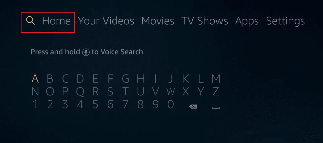 Amzon firestick or firetv home search