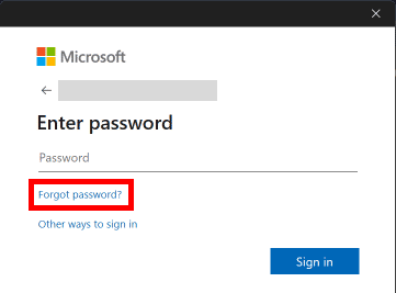 Click on Forgot password