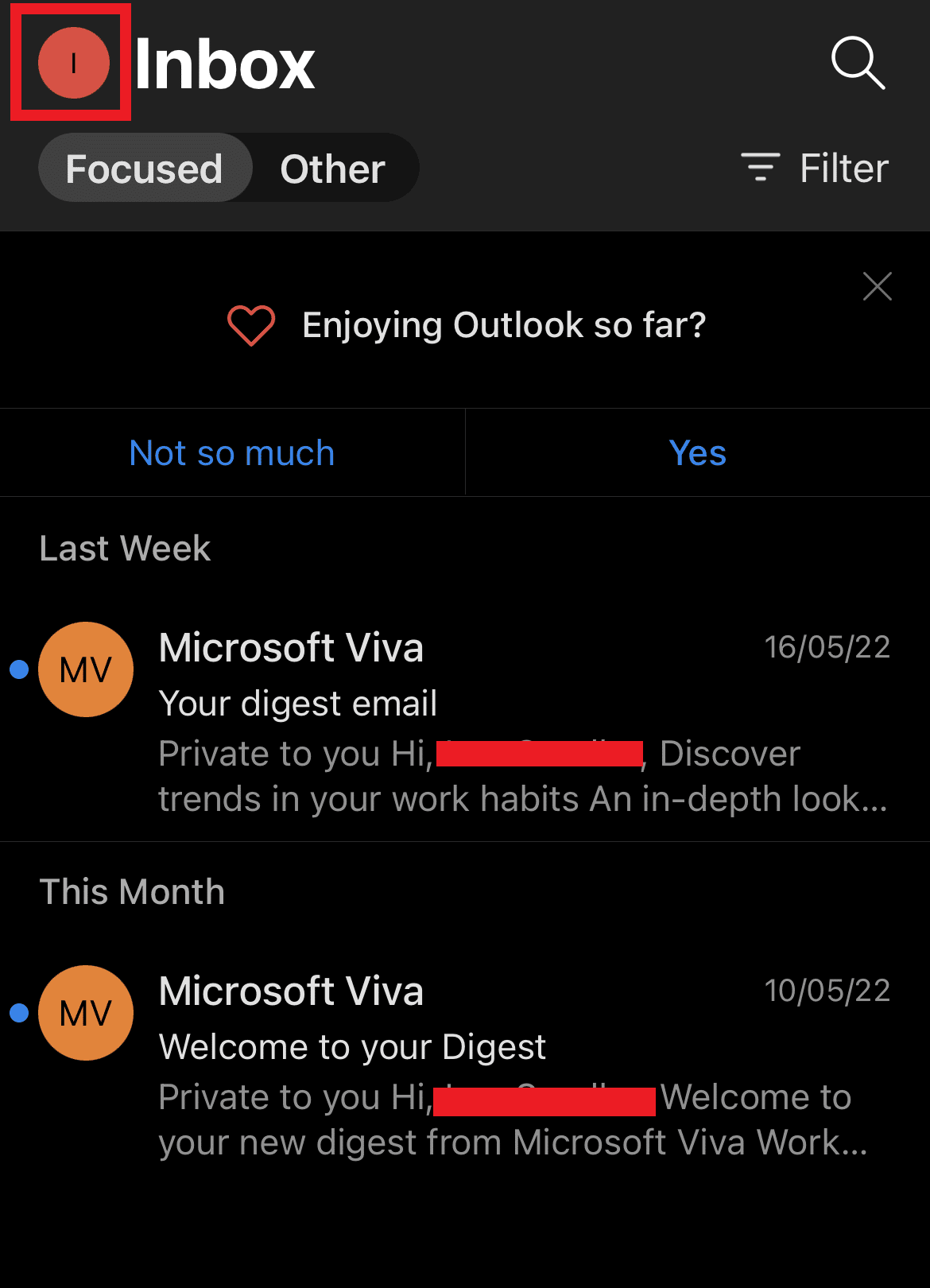 Tap on the Profile icon from the top left corner