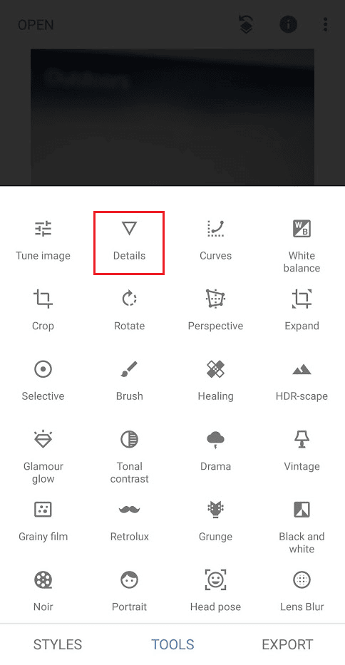 Tap on Details