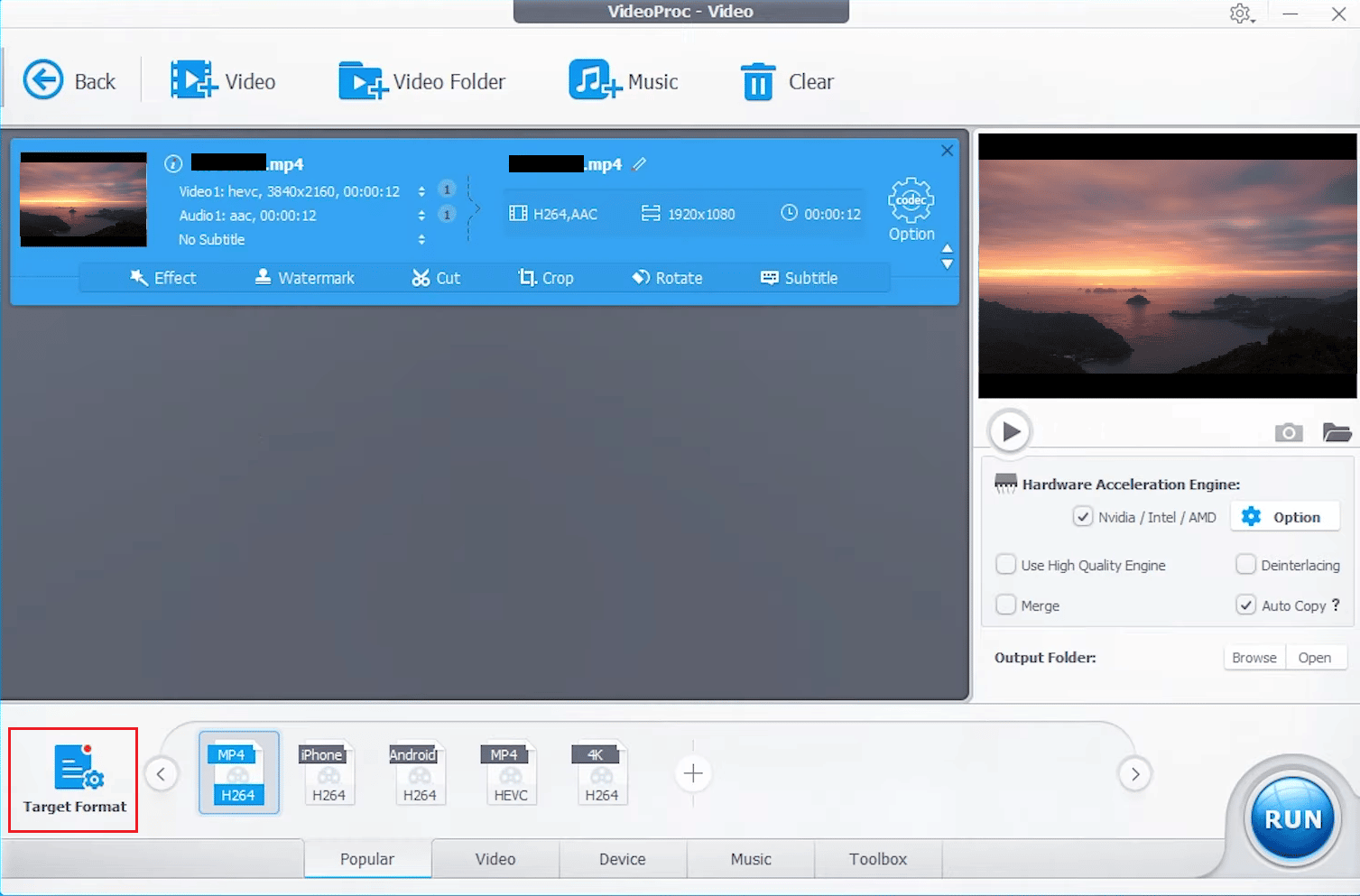 After adding the video, click on Target Format | How to Upload High Quality Video on TikTok | fix Upload HD missing on TikTok