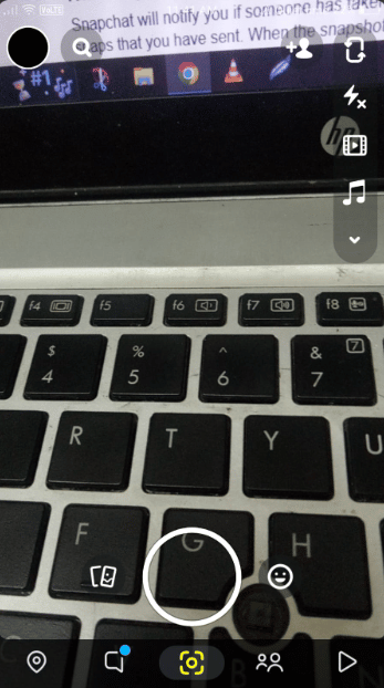Now back to the Screenshot app, and open the Snapchat app on your mobile. | purple ring on Snapchat