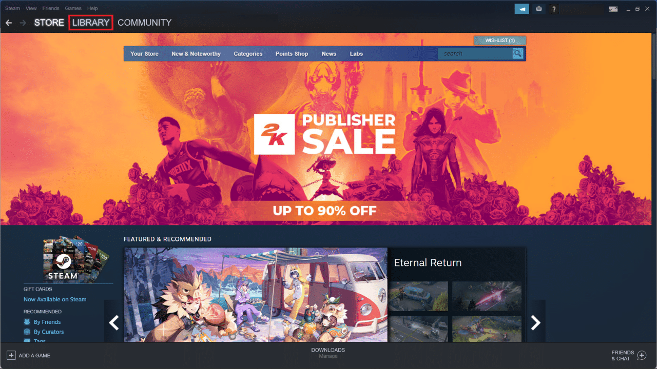 Go to your Steam Library. 