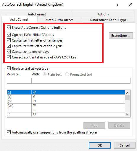 Check all the boxes or check the required boxes 