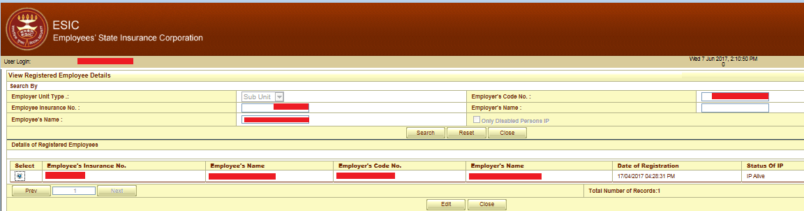 how to change esic dispensary address
