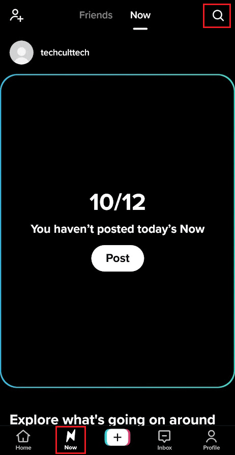 Tap on the Now tab - Tap on the search icon
