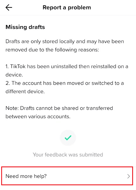Tap on No - Need more help