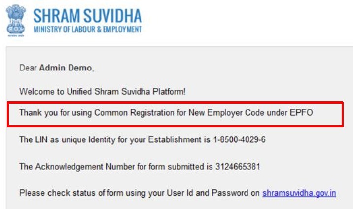 EPF online registration for new company