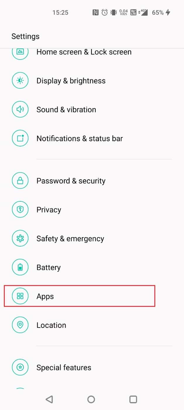 Tap on Apps