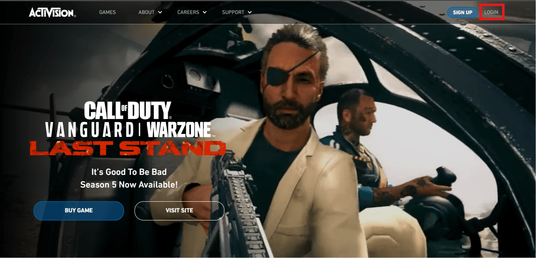 Click on LOGIN at the top.