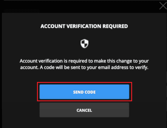 Click on Send code