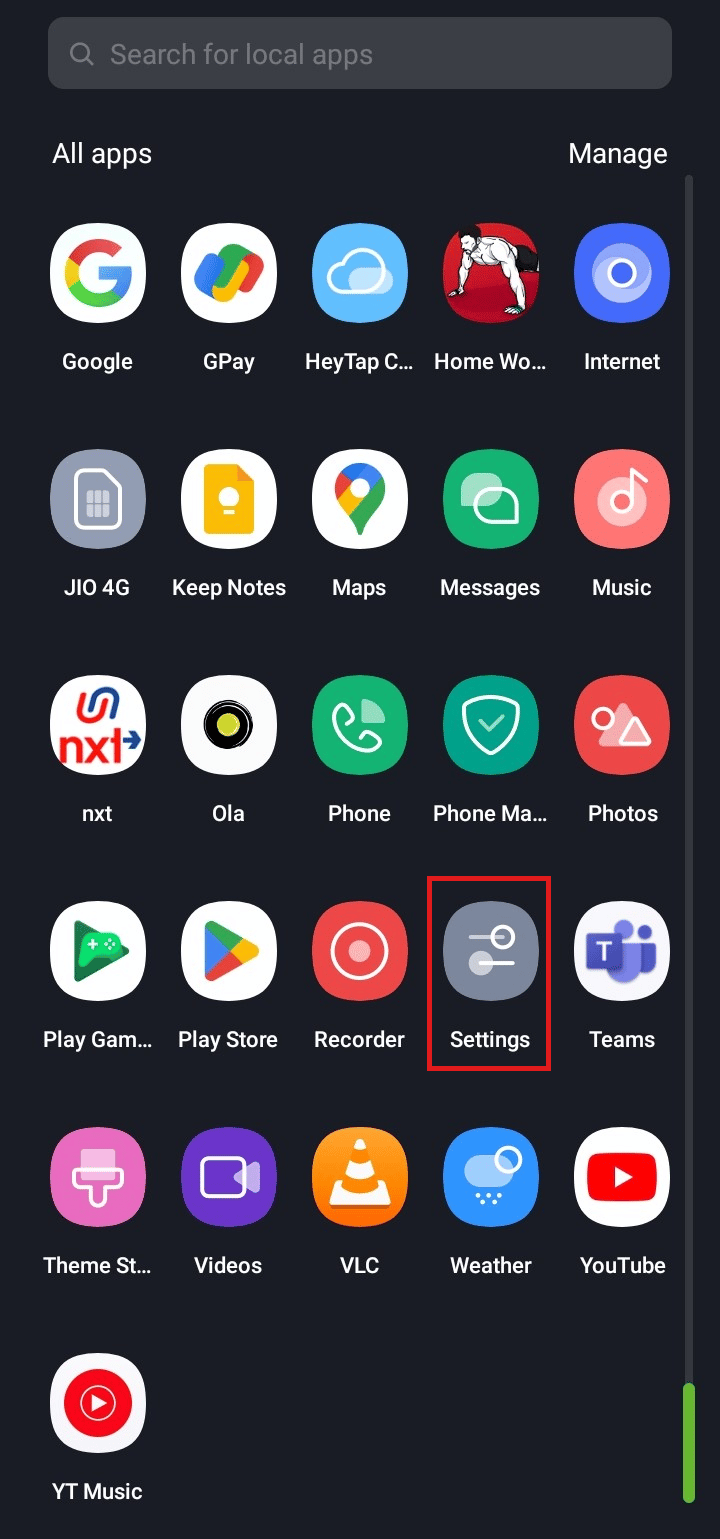 Tap on Settings on your phone.