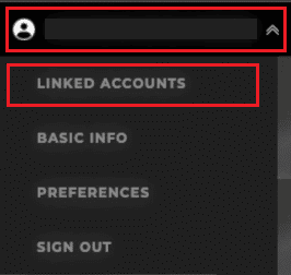 Click on your profile name - LINKED ACCOUNTS