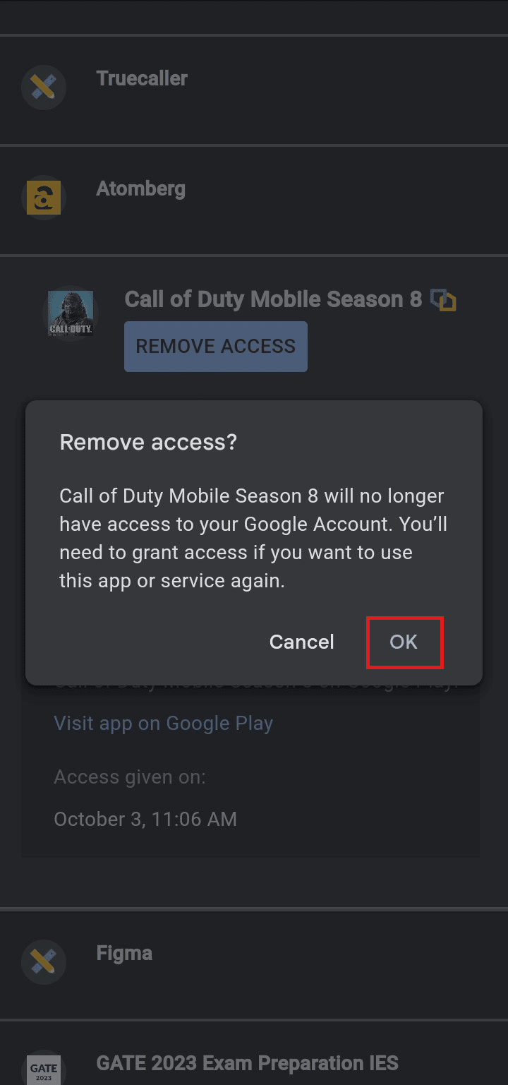 Tap on Ok to confirm the unlinking process | How Do You Unlink a Call of Duty Account | unlink your Activision account again