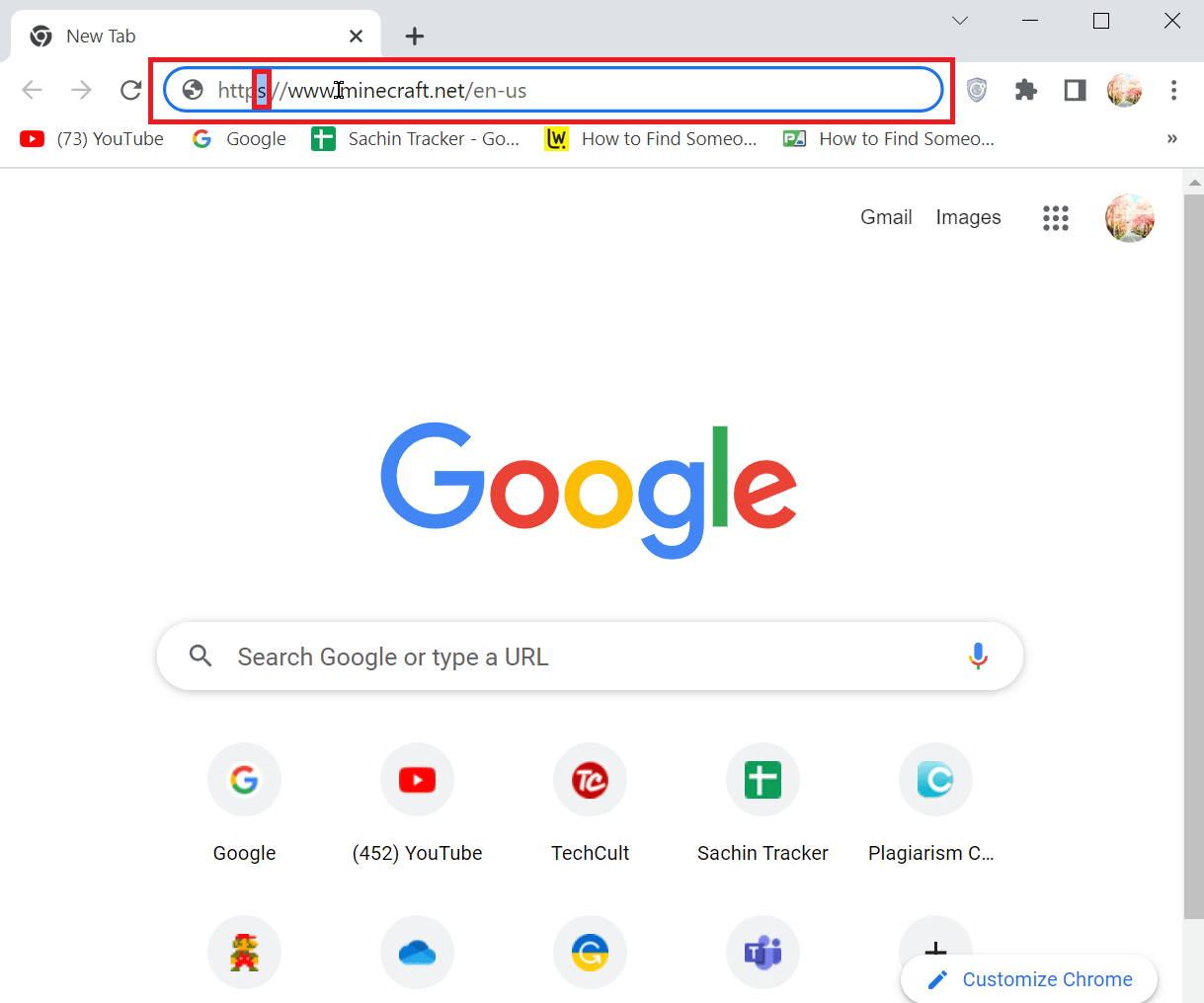 add s in http on the address bar