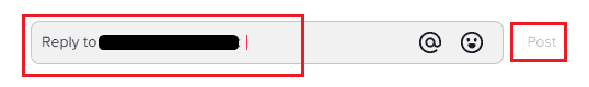 Type your reply in the text box and click on Post
