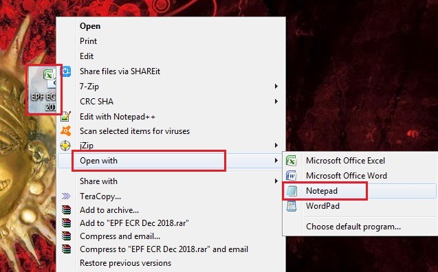 Convert EPF Excel File Format into CSV & Text Formats