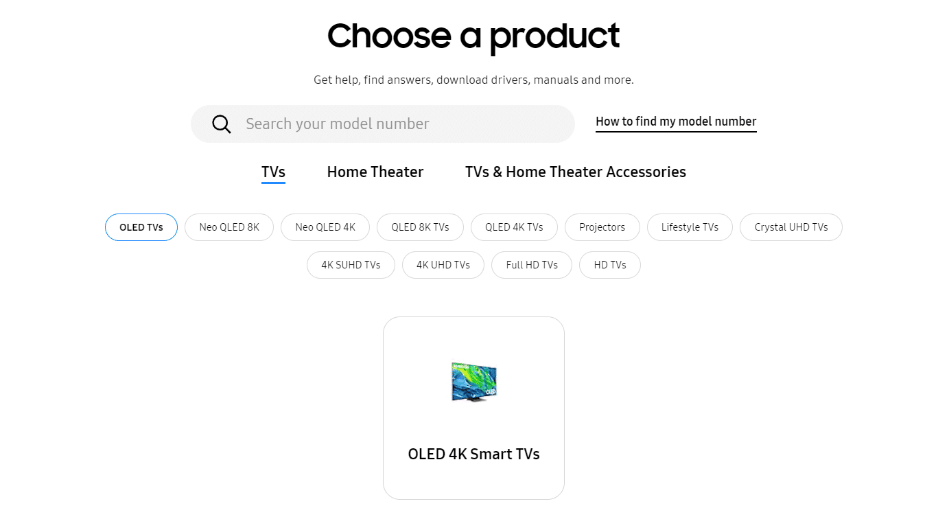 Open Samsung Download Center Page and choose your TV model. Fix Error Model Bind on Samsung TV