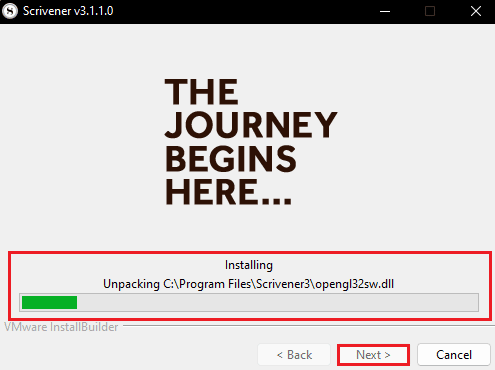 installing Scrivener