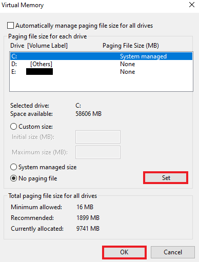 Click on Set and OK. What is Hard faults Per Second? How to Fix it