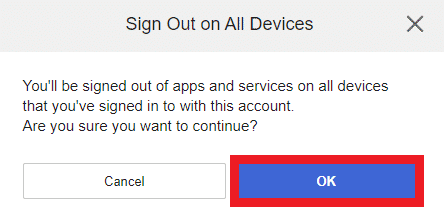 Click OK to confirm