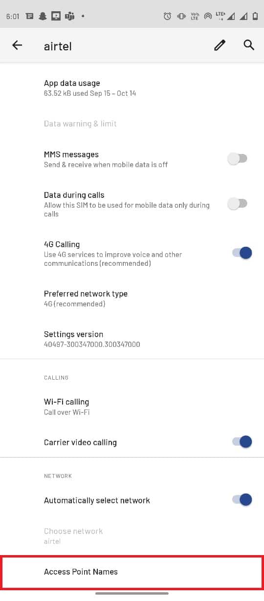 tap Access Point Names