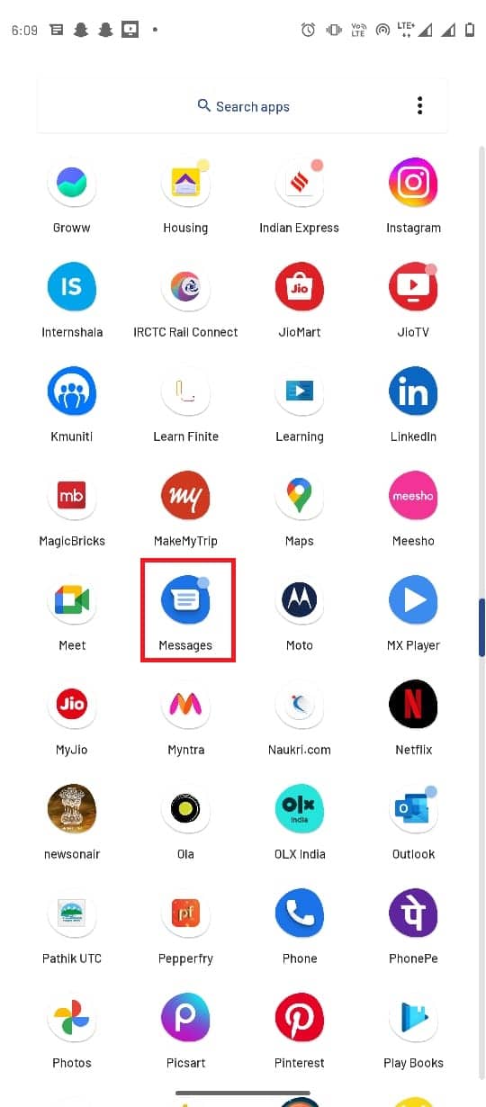 Open the Messages app on your phone