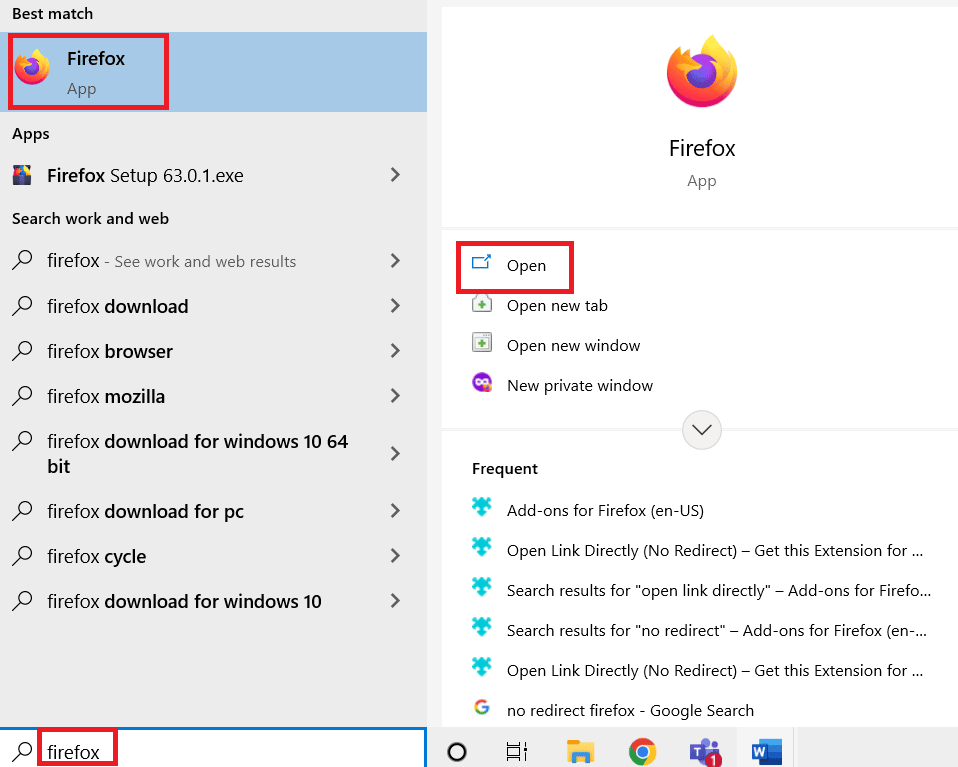 Open Firefox