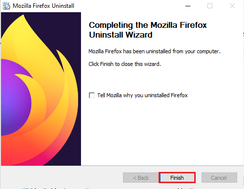 Click on the Finish button