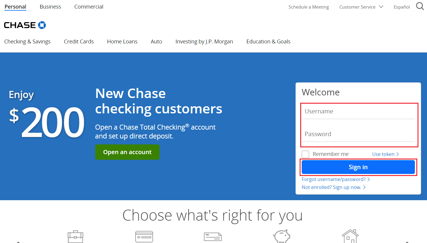 Enter your username and password and click on Sign in