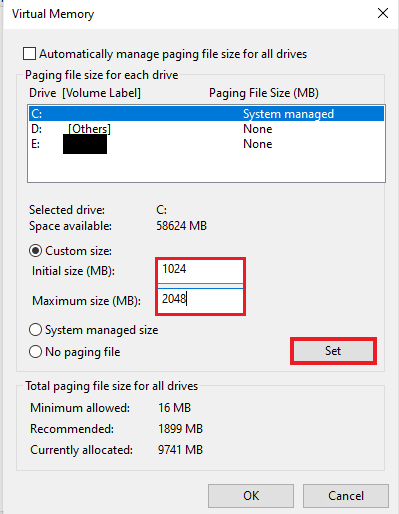 Manage Virtual Memory. how to increase my PC memory