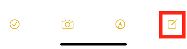 Tap on the New Note icon