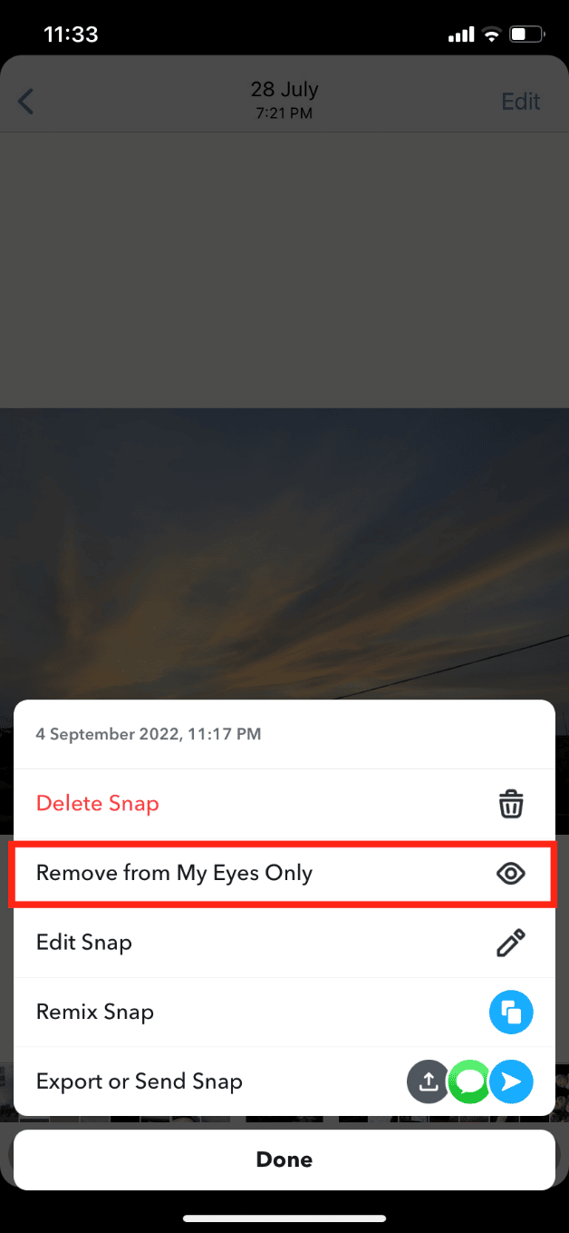 tap on Remove from My Eyes Only. How to Find Hidden Things on iPhone