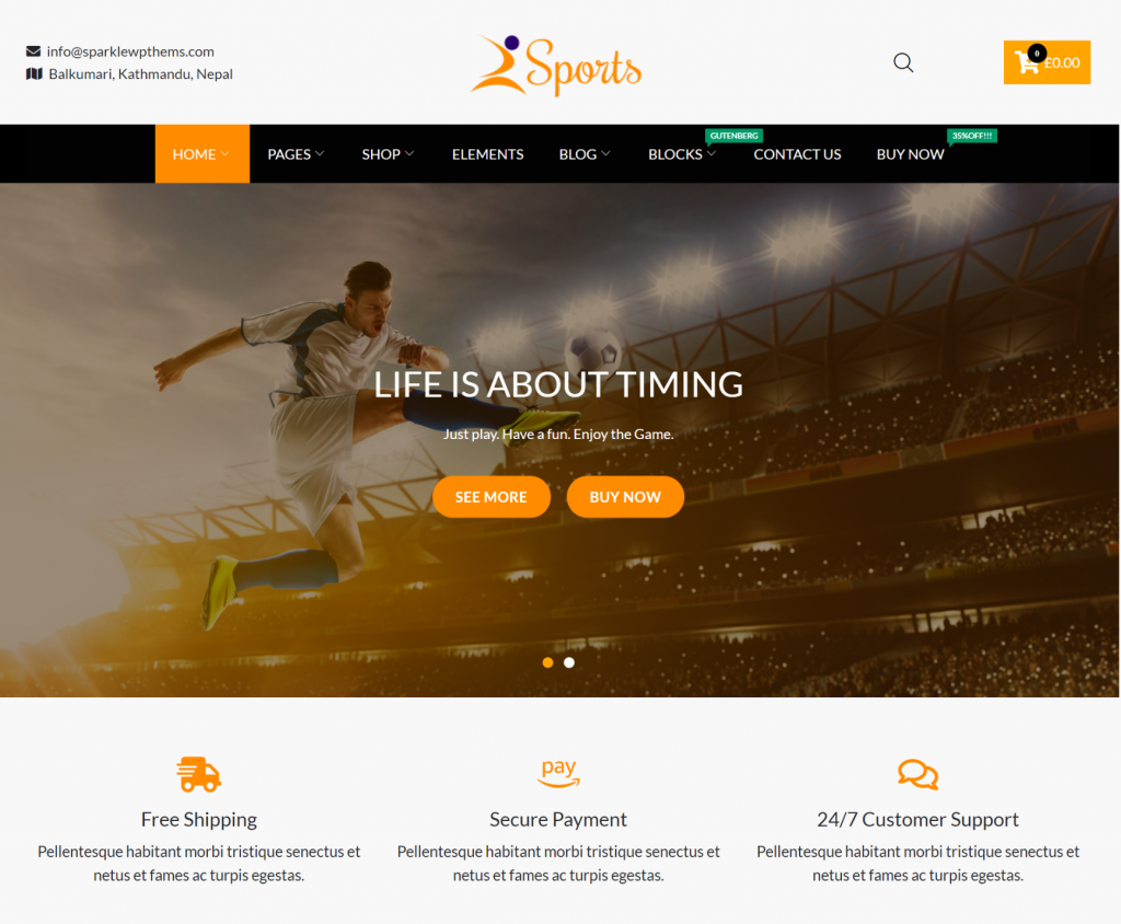 SparkleStore WordPress eCommerce Theme