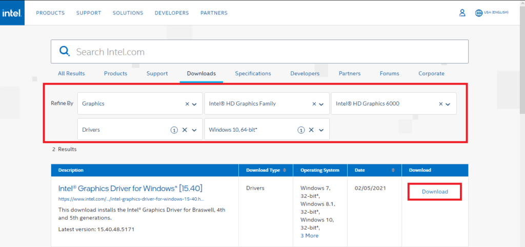 download graphics driver